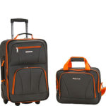 Rockland 2 piece luggage set charcoal